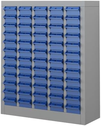 Yeeoy 60 Drawers Parts Cabinet, Nut and Bolt Storage Organizer, Grey by Unknown