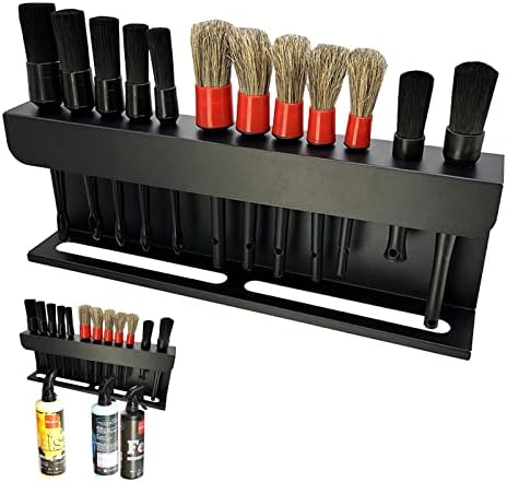 2-in-1 Detailing Brush & Spray Bottle Holder, Wall Mount Organizer Rack by DWSFADA