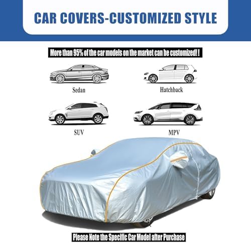 Full Car Cover for Alpina E36 3 Series Cabriolet (1992-1999),Full Exterior Covers Breathable Waterproof Dustproof Sun Protection Snowproof with Reflective Strip and Zipper Door - Image 5
