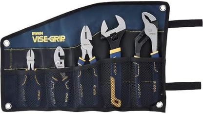 IRWIN VISE-GRIP Pliers Set with Tool Wrap, 5-Piece (2078708), Blue - Image 2