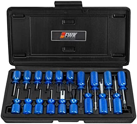 EWK 19-Piece Electrical Terminal Removal Tool Kit, Depinning Tool Set for Automotive Electrical Connectors & Wire Terminals by EWKTool