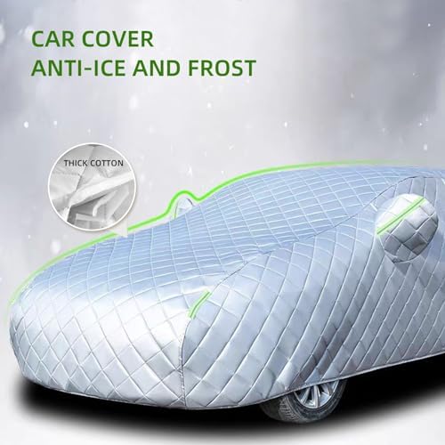 Waterproof Car Cover fit for Renault Captur Cover, Hail Car Cover Protection All Weather Snowproof UV Protection Windproof, Silver - Image 4