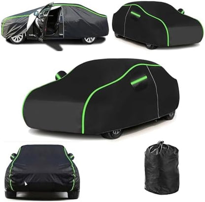 Full Exterior Covers for Ope-l Corsa E 5-Doors(2014-2019) car Covers for Outside Storage,with Zipper Door,Windproof Straps & Reflective Strips - Image 7