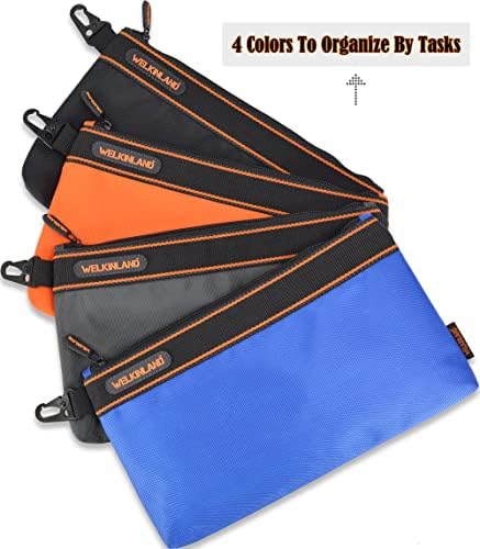 WELKINLAND 4-Packs Small Tool Pouch, 13-Inch heavy duty tool Pouch w/clip - Image 3