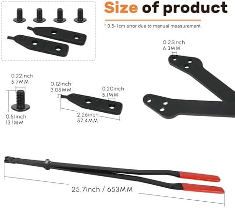 26" Internal Retaining Ring Pliers for GM 5L40 5L50 6L50 6L80 6L90 Transmission, Heavy Duty Large Snap Ring Pliers with Straight Tips, Extra Long Transmission Snap Ring Removal Tool - Image 6