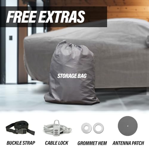 Supreme Full Car Cover – Semi Custom Fit for Full-Size Cars | Dustproof, Windproof, UV Protection, Breathable & Durable All-Weather Protection - Image 5