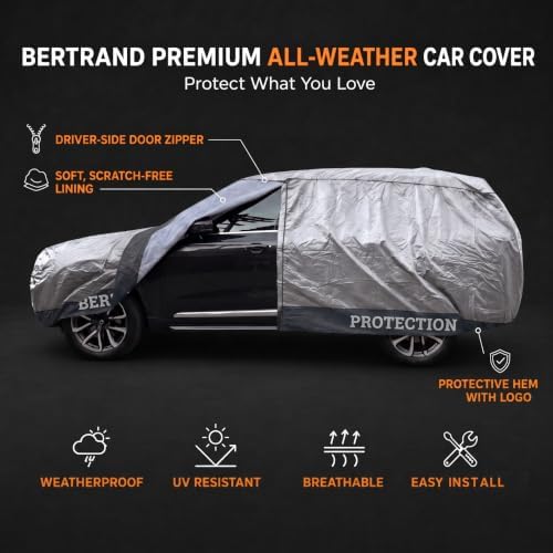 BERTRAND Outdoor SUV Car Cover Waterproof All Weather, to 210 in (S3) - Image 4