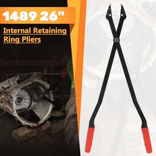 26" Internal Retaining Ring Pliers for GM 5L40 5L50 6L50 6L80 6L90 Transmission, Heavy Duty Large Snap Ring Pliers with Straight Tips, Extra Long Transmission Snap Ring Removal Tool - Image 2