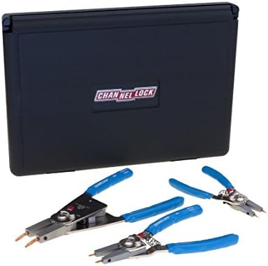 Channellock RT-3 Convertible Retaining Ring Plier Set, 3-Piece, Blue by Channellock