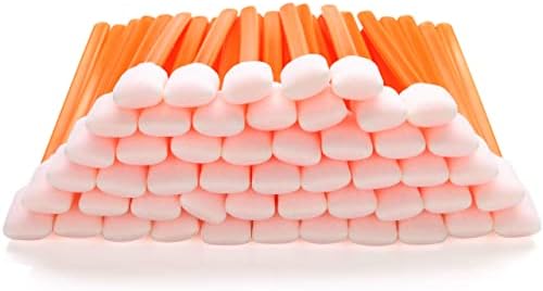 AAwipes Foam Sticks Cleaning Swabs (50 pcs 5.25" Large Rectangular Foam Tips, Orange) Cleanroom Cleaning Swab Sponge Stick for Inkjet Printer, Optical Instruments, General Cleaning (C714C) by AAWipes