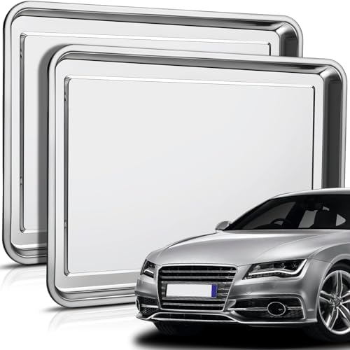 2 Pcs Stainless Steel Oil Drip Pan for Under Car 23.62 x 15.75 Inch by Datanly