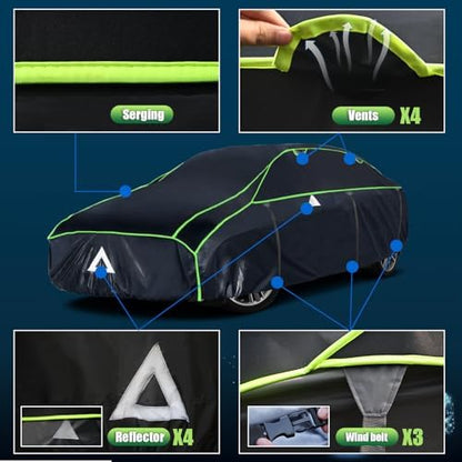 Hail Protector Car Cover with Car Sun Visor,Fit Sedan-Length 194-208 Inch. - Image 3