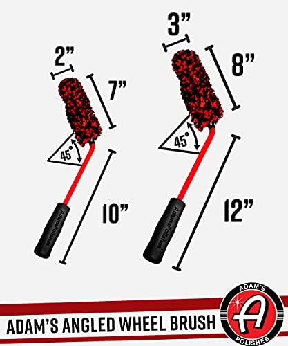 Adam's Polishes Angled Wheel Detailing Brush - Car Cleaning Wheel Brush | Use W/Wheel Cleaner, Rim Cleaner, Chrome Cleaner | Car Wash Brush Cleans Brake Dust from Barrels & Hard to Reach Areas Bundle - Image 2