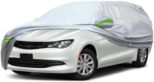 AUQDD 6-Layers Premium SUV Car Cover Waterproof All Weather Weatherproof UV Sun Protection Snow Dust Storm Resistant Outdoor Exterior Custom Form-Fit Full Padded Car Cover with Straps 205"-216" K10 by AUQDDAutoPartsWholesale