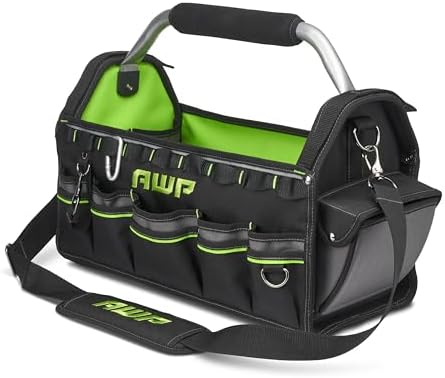 AWP Tool Bags, Premium Tool Bag, Black, Durable Tool Tote, for Professionals and Contractors by AdvancedWorkProducts
