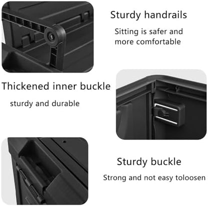 60L Foldable Seatable Camping Box Storage Bins with Lids Trunk Organizer - Image 5