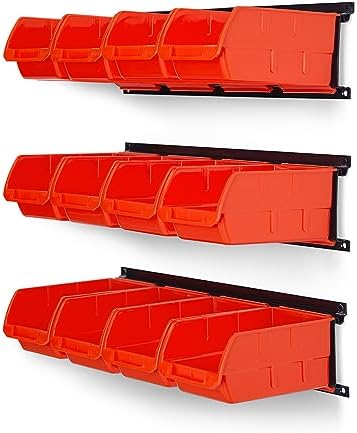 Ultrawall Wall Mounted Storage Bins, Plastic Hanging Storage Organizer Bins by UltrawallGarageToolsOrganizer