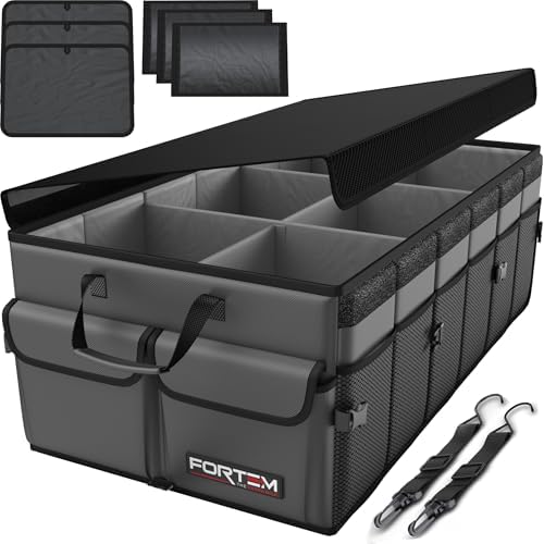 FORTEM Trunk Organizer - Foldable Car Organizer & Storage for SUVs & Trucks by FORTEM