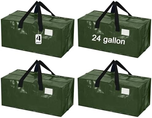 4 Pcs 24 Gallon Extra Large Moving Bags Heavy Duty Storage Bag by Clysee