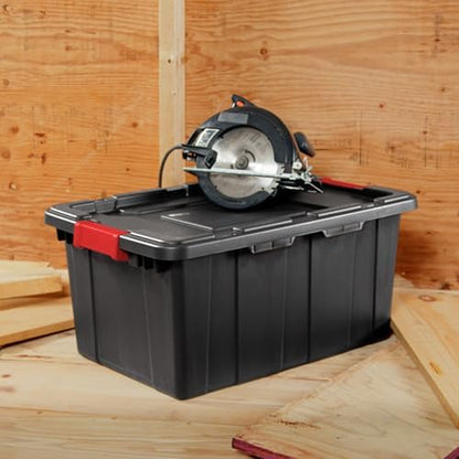 Sterilite Industrial Storage Tote with Lids for Garage, 15 Gallon, 18-Pack - Image 5
