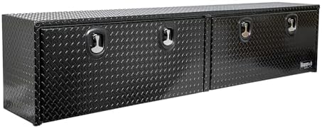 Buyers Products 1721563 Black Aluminum Diamond Tread Topsider Truck Box With Drop Door, 72x18x16 Inch, Weather Resistant, Locking Compression Latch, No Drill Install, Made in USA - Image 2