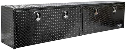 Buyers Products 1721563 Black Aluminum Diamond Tread Topsider Truck Box With Drop Door, 72x18x16 Inch, Weather Resistant, Locking Compression Latch, No Drill Install, Made in USA - Image 2