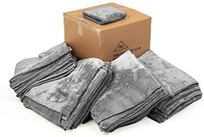 The Rag Company - Eagle Edgeless 600 - Professional Korean 70/30 Blend, Super Plush Microfiber Detailing Towels, Circular Knit Weave, 600gsm, 16in x 16in, Grey (Wholesale Case of 102) - Image 2