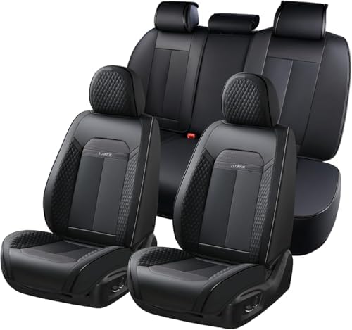 FLORICH Car Seat Covers Full Set, Automotive Seat Covers, Black Car Seat Cover, Waterproof Seat Protectors Universal fit for Car Truck Van SUV - Black by FLORICH