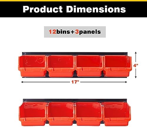 Ultrawall Wall Mounted Storage Bins, Plastic Hanging Storage Organizer Bins - Image 2