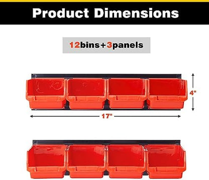 Ultrawall Wall Mounted Storage Bins, Plastic Hanging Storage Organizer Bins - Image 2
