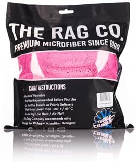 The Rag Company Liquid8r Car Drying Towel, Pink, 20x20 in, 1-Pack - Image 7