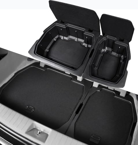 Kia Carnival Trunk Organizer Storage Box, Insert Cargo Bins for 2021-2026 Carnival, Rear Hatch Container with Lid Tray by QXZcar