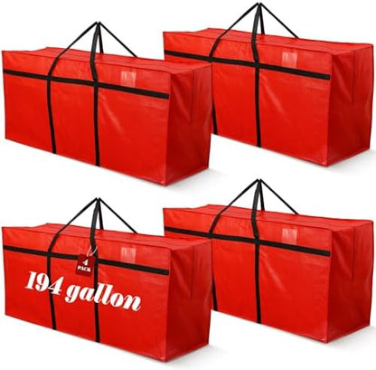 4 Pcs 194 Gallon Extra Large Moving Bags Heavy Duty Storage Bag by Clysee