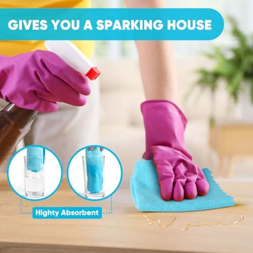 Orighty Microfiber Cleaning Cloth 10 Pack, Cleaning Rags 12x11 inch - Image 3