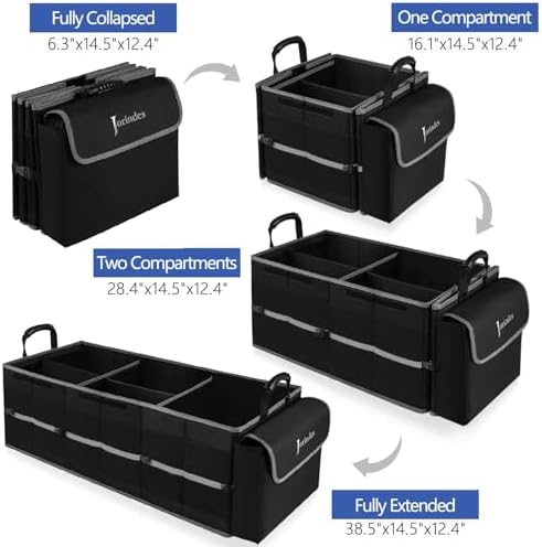 Collapsible Trunk Organizer and Storage for Car with Leak proof Cooler Bag - Image 5