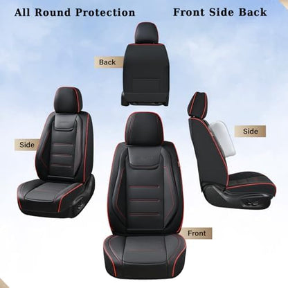 Coverado Car Seat Covers, Front Covers for Cars, Car Seat Cover Front Seats, Car Seat Protector Waterproof, Leather Cushion, Universal Interior Covers Seat Protectors for Most Cars - Image 7