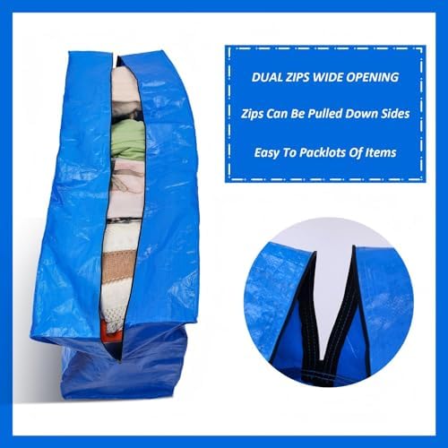 Windyun 6 Pack 69 Gallon Extra Large Moving Bags XXL Heavy Duty Storage Bag - Image 4