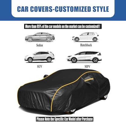 Full Car Cover for Lotus Evora 400,Full Exterior Covers Breathable Waterproof Dustproof Sun Protection Snowproof with Reflective Strip and Zipper Door - Image 5