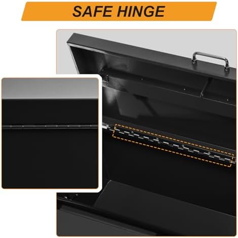 39" Truck Tool Box,Heacy Duty Metal Storage Organizer with Strong locking tongue,Trailer Tongue Box with Safe Hinge, for Truck,Pickup,RV,Garage,Best gift for family and friend,Black Power Coating - Image 4