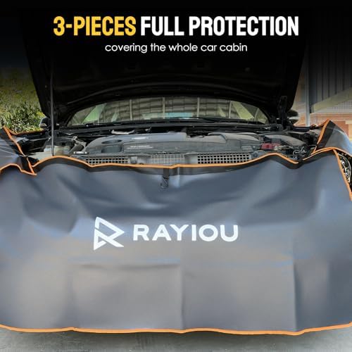 3Pcs Fender Covers for Mechanics, Durable Microfiber Leather, Anti-Scratch Car Fender Protector Mats for Sedan Truck or Station Wagon Automotive - Size M - Image 5