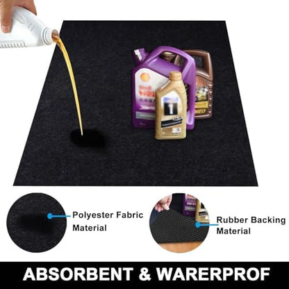 AiBOB Oil Spill Mat, 72" x 96" Waterproof Backing/Absorbent Top Garage Mat - Image 2