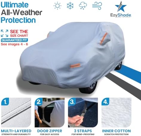 EzyShade SUV Car Cover Waterproof All Weather. See Size-Chart. Size S6 - Image 2
