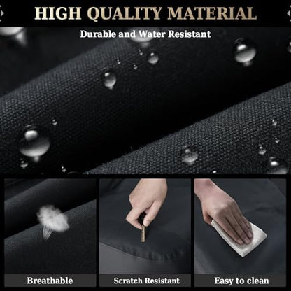 Coverado Car Seat Covers Front, Canvas Universal Seat Covers for Cars, 2-Pack Car Seat Cushions, Auto Seats Protectors for Kids & Dogs, Driver Seat Covers Fit for Most Vehicles Trucks SUVs/Black - Image 6