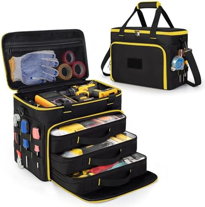 Marscamd 2 Layers Tool Bag with 3 Clear Window Removable Cases by Marscamd