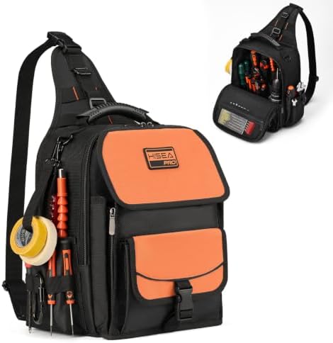 HISEA Electrician Tool Chest Bag, Tactical HVAC Tool Bag with 21 Pockets by HISEA