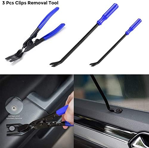 Trim Removal Tool，Reehi Car Pannel Door Audio Auto Trim Tools kit,Auto Clip Pliers Installer Pry Tools with Storage Bages (42PCS) - Image 3
