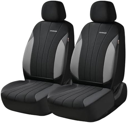 Coverado Seat Covers for Car 2 Seats, Breathable Mesh Seat Protectors, Grey, Universal Fit for SUV, Truck, Sedan - Image 2