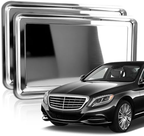 Luyizyo 2PCS Stainless Steel Oil Drip Pan for Under Car 35.4 x 23.6 x 1.9 by Unknown
