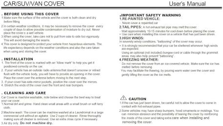 uxcell Car Cover Waterproof All Weather for Car, Full Car Cover Rain Sun Protection Universal Fit for Sedan 178''-185'' - Image 6