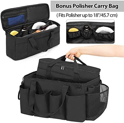 HODRANT Detailing Bag with Polisher Carry Bag for Buffer Bottle Towel - Image 2